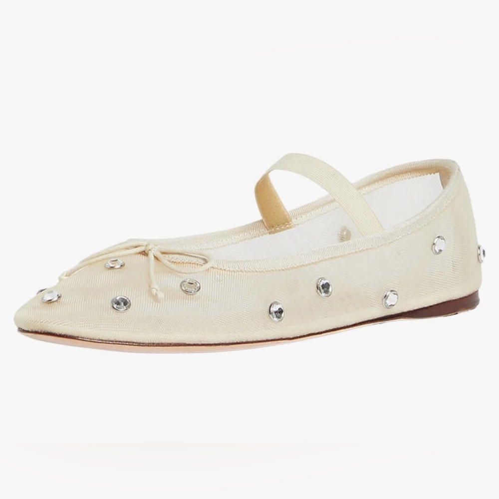 Ballet Flats Crystal Mesh